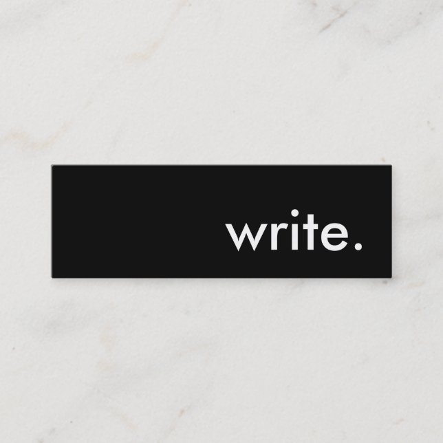 write. mini business card (Front)