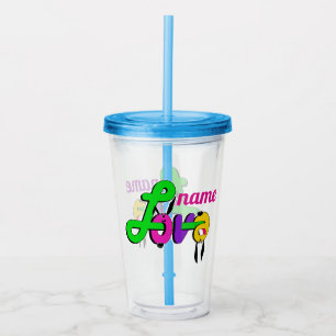 Write name acrylic tumbler