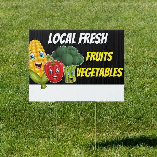 Write On Directions Fruit Vegetable Stand Sign