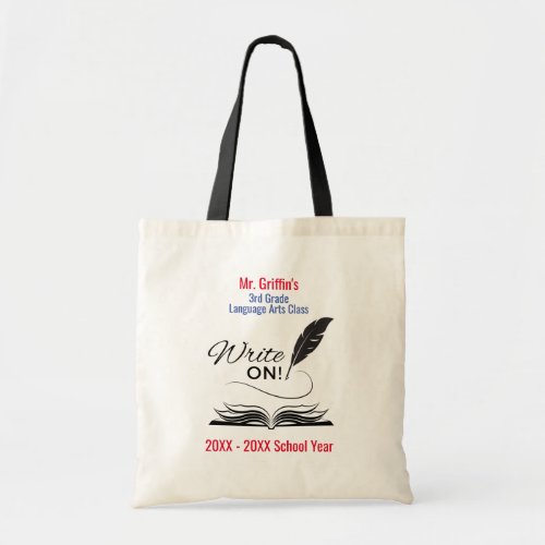 Write On  Personalized Classic Tote Bag