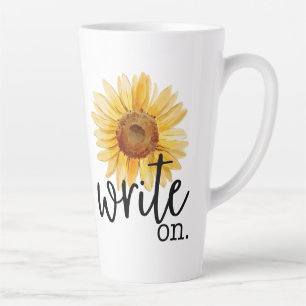 Write On (with Sunflower) Latte Mug
