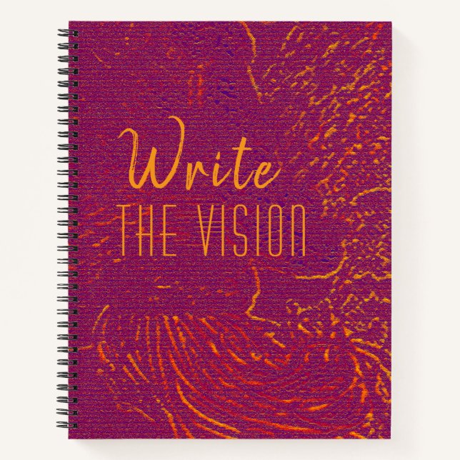 Write The Vision, 8.5x11 notebook, spiral bound Notebook (Front)