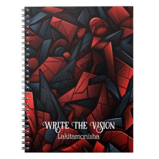 Write The Vision Cinnabar Abstract Notebook