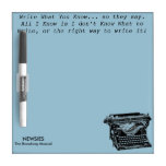 Write What You Know Dry-erase Board at Zazzle
