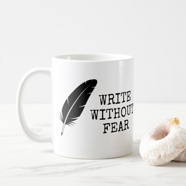 Write Without Fear Edit Without Mercy Writers Coffee Mug (With Donut)