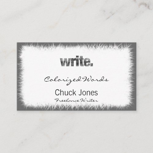Write: Writer, Freelance Writer, Author Business Card Templates