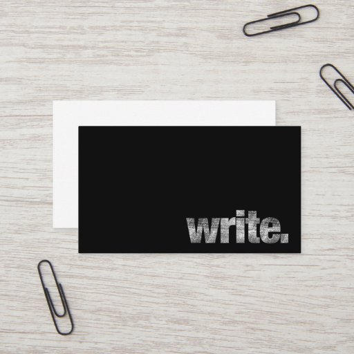 Customizable Write: Writer, Freelance Writer, Author Business Card Templates