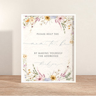 Write Your Address Baby Shower Address the Envelop Poster