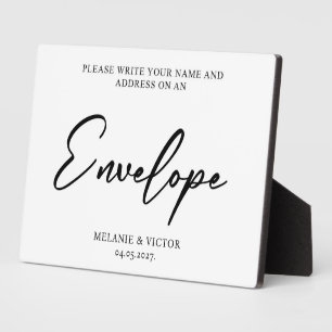 Write your Address on Envelope Wedding Sign Plaque