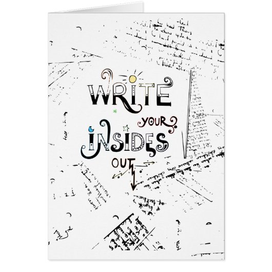 Write your Insides OUT! Motivational writers motto (Front)