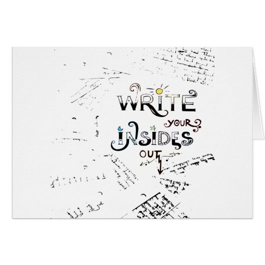 Write your Insides OUT! Motivational writers motto (Front Horizontal)