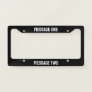 Write Your Message Black and White Text Template License Plate Frame