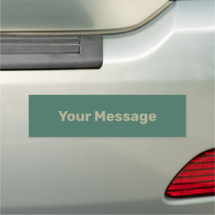 Write Your Message Forest Green Sage Text Template Car Magnet