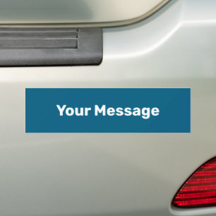 Write Your Message Ocean Blue White Text Template Bumper Sticker