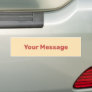 Write Your Message Peach and Red Text Template Bumper Sticker