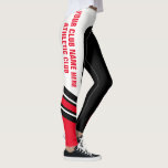 &quot;write Your Name&quot; Black/white/red Leggings at Zazzle