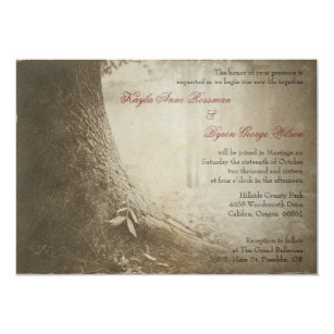 Red Tree Wedding Invitations Announcements Zazzle