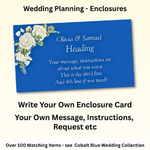 Write Your Own Enclosure Card -  Cobalt Blue