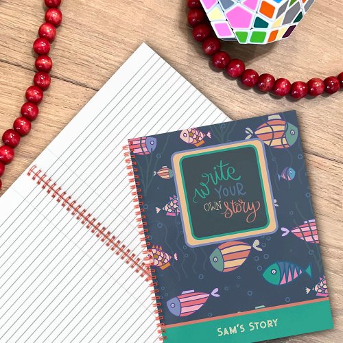 Write Your Own Story Cute Fish Notebook