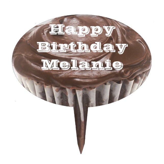 Write Your Own Text Cupcake Cake Topper (Front)