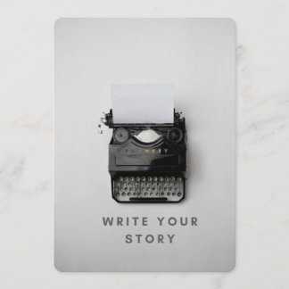 "Write Your Story" Blank Invitation Card