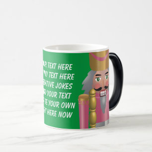 Write your text Modern shiny nutcracker green Color Morph Mug