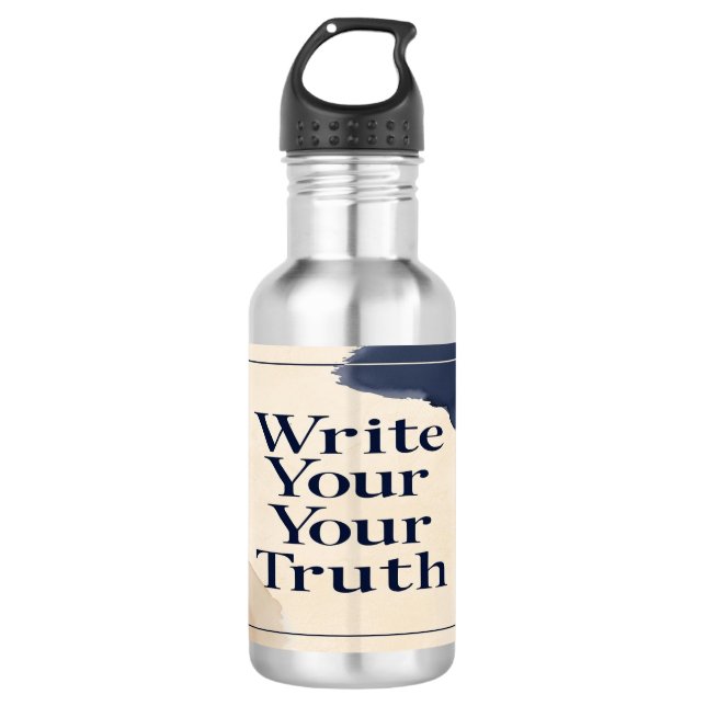 Write Your Truth 2 Stainless Steel Water Bottle (Front)
