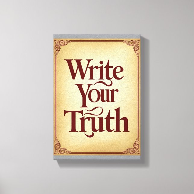 Write Your Truth option 3 Canvas Print (Front)