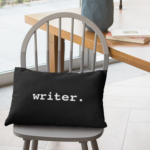 Writer Accent Pillow Black