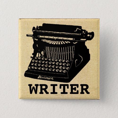 Writer Antique Typewriter Button