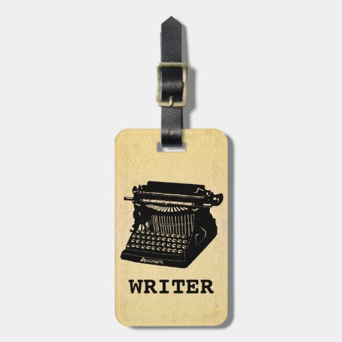 Writer Antique Typewriter Luggage Tag