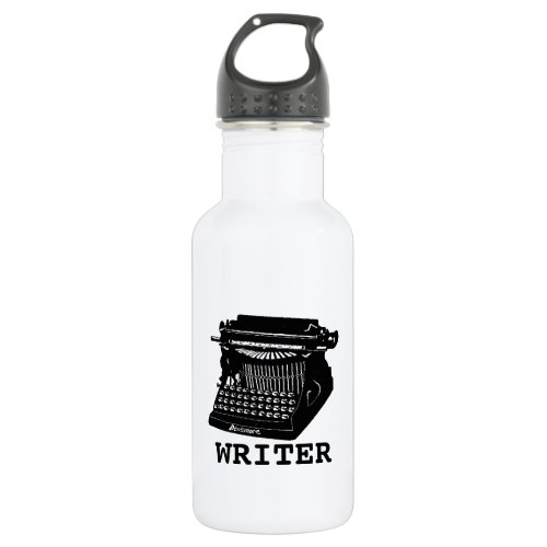 Writer Antique Typewriter Stainless Steel Water Bottle