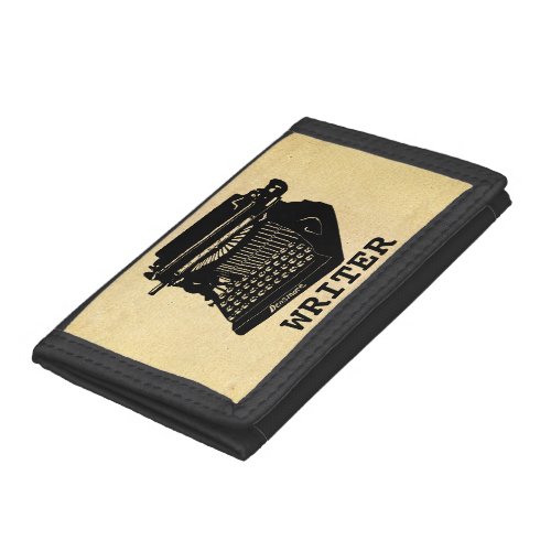 Writer Antique Typewriter Trifold Wallet