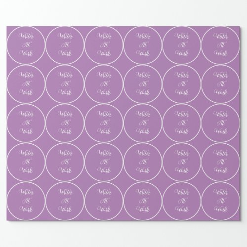 Writer At Work Purple Wrapping Paper