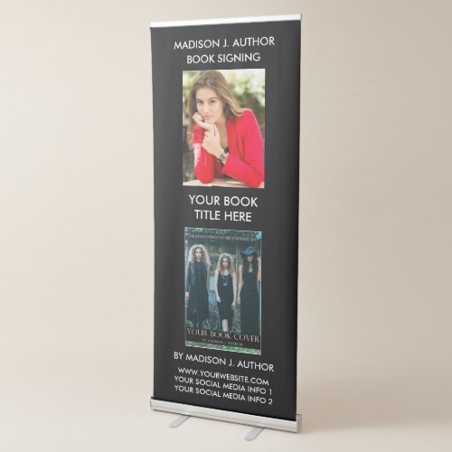 Writer Author Book Cover | Author Photo Blk Retractable Banner