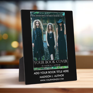 Writer Author Book Cover Black or Choose Color Plaque