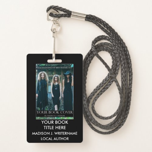 Writer Author Book Cover - Black or Pick Color Badge