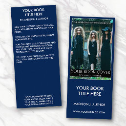 Writer Author Book Cover Blue Large Bookmark or Rack Card