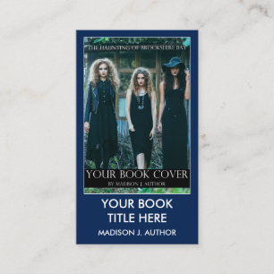Writer Author Book Cover Blue or Pick Color Business Card