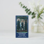 Writer Author Book Cover Blue or Pick Color Business Card (Standing Front)