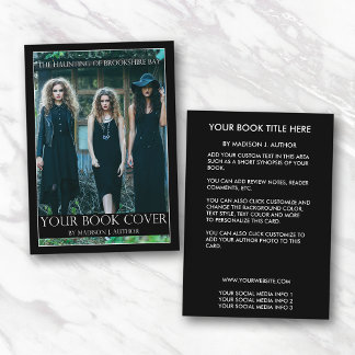 Writer Author Book Cover Promotion Large Business Card