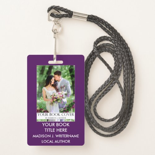 Writer Author Book Cover _ Purple or Pick Color Badge