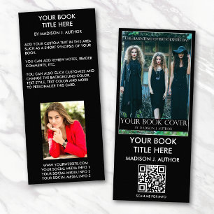 Writer Author Book Cover QR   Author Photo Back Rack Card