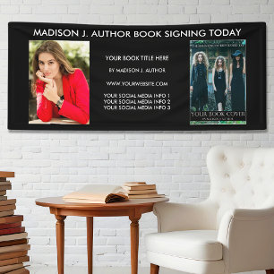 Writer Author Book Photo Black or Pick Color Banner