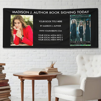 Writer Author Book Photo Black or Pick Color Banner