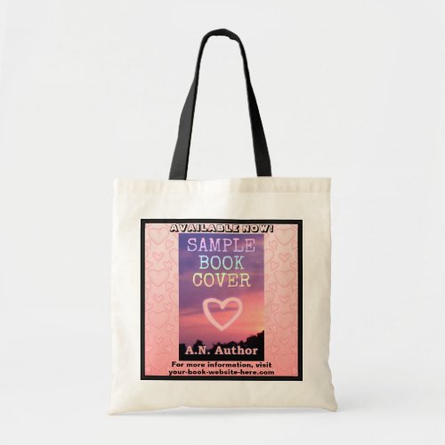 Writer Author Book Promotion Pink Black Hearts Tote Bag