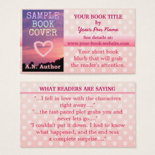 Writer Author Book Promotion Pink White Polka Dot