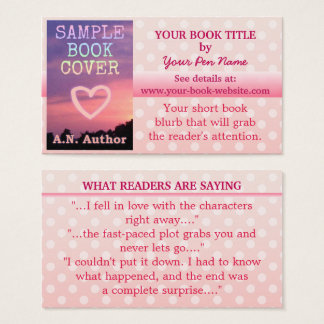 Writer Author Book Promotion Pink White Polka Dot