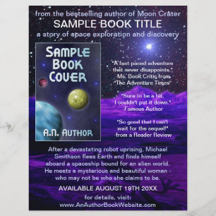 Writer Author Book Promotion Space Science-Fiction Flyer