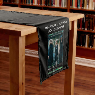 Writer Author Book Signing Black or Pick Color Medium Table Runner